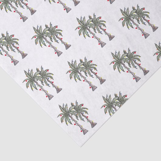 Tropical Mercury Palm Trees Muster Seidenpapier (Ausschnitt)