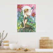 Tropical Mermaid Poster Print von Molly Harrison (Küche)