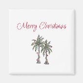 Tropical Merry Christmas Beach Palmen Magnet (Vorne)