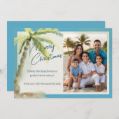 Tropical Merry Christmas Beach Thema Feiertagskarte (Vorne/Hinten)