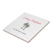Tropical Merry Christmas Palm Trees Beach Fliese (Seite)