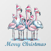 Tropical Merry Christmas Window Cloning Fensteraufkleber (Blatt)