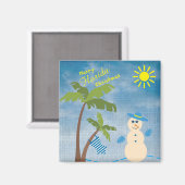 Tropical Merry Florida Weihnachtsmann am Strand Magnet (Vorderseite/Rückseite)