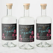 Tropical Miami Bachelorette Weekend Alkoholflaschenetikett (Flaschen)