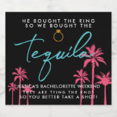 Tropical Miami Bachelorette Weekend Alkoholflaschenetikett (Einzelnes Label)