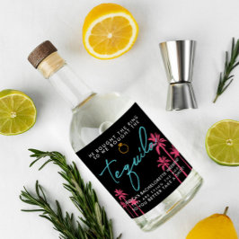 Tropical Miami Bachelorette Weekend Alkoholflaschenetikett