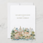 Tropical Miami Bliss Rett-the-Date-Einladung Einladung (Rückseite)