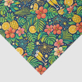 Tropical Midnight Toast Celebration Pattern Seidenpapier (Ausschnitt)