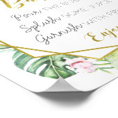 Tropical Mimosa Bar Wedding Sign Poster (Ecke)