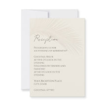 Tropical Minimal Beach Empfang Enclosure Card