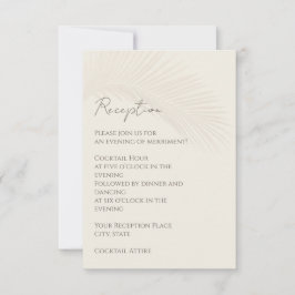 Tropical Minimal Beach Empfang Enclosure Card Einladung