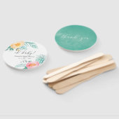 Tropical Mint Floral Baby Dusche Fächer (Non-assembled)