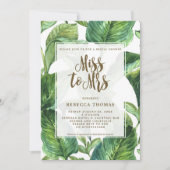 Tropical Miss zu Frau Braudal Dusche Einladung (Vorderseite)