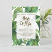 Tropical Miss zu Frau Braudal Dusche Einladung (Stehend Vorderseite)