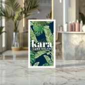 Tropical Modern Boutique Salon Designer Navy Visitenkarte