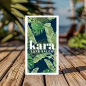 Tropical Modern Boutique Salon Designer Navy Visitenkarte