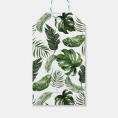 Tropical Modern Palm Leaf Kaktus Typografie Geschenkanhänger (Rückseite)