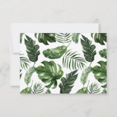 Tropical Modern Palm Rubber Tree Gold Leaf UAWG Einladung (Rückseite)