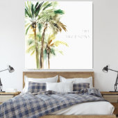 Tropical Modern Palm Trees Leinwanddruck (Insitu (Schlafzimmer))