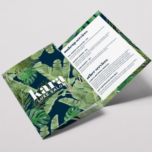 Tropical Modern Salon Designer Navy Broschüre