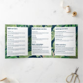 Tropical Modern Salon Designer Navy Broschüre (Innenseite)