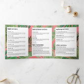 Tropical Modern Salon Designer Pink Broschüre (Innenseite)