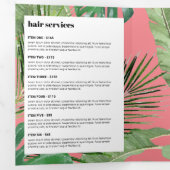 Tropical Modern Salon Designer Pink Broschüre (Innen Erste Seite)
