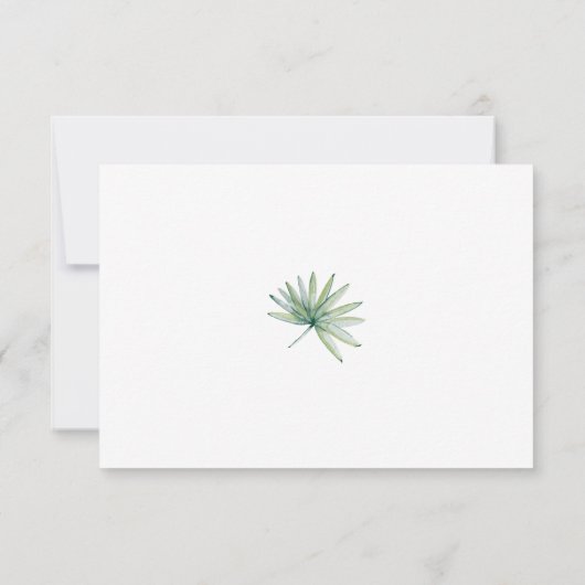 Tropical Modern Simple Wedding QR Code Umschließun (Rückseite)