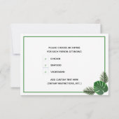 Tropical Modern Wedding RSVP Card Karte (Rückseite)