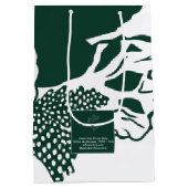 Tropical Modernism Bouquet-Tasche (Monochrom) Mittlere Geschenktüte (Rückseite)