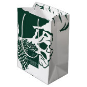 Tropical Modernism Bouquet-Tasche (Monochrom) Mittlere Geschenktüte (Rückseite Schrägansicht)