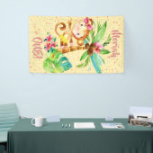 Tropical Monkee Birthday Banner (Messeveranstaltung)
