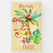 Tropical Monkee Birthday Banner (Vertikal)