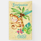 Tropical Monkee Boy Birthday Banner (Vertikal)