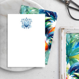 Tropical Monogram Vielen Dank Karten Majestic Wapp