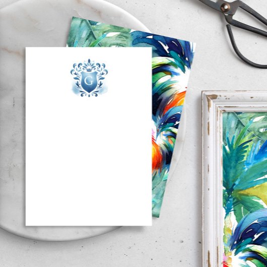 Tropical Monogram Vielen Dank Karten Majestic Wapp