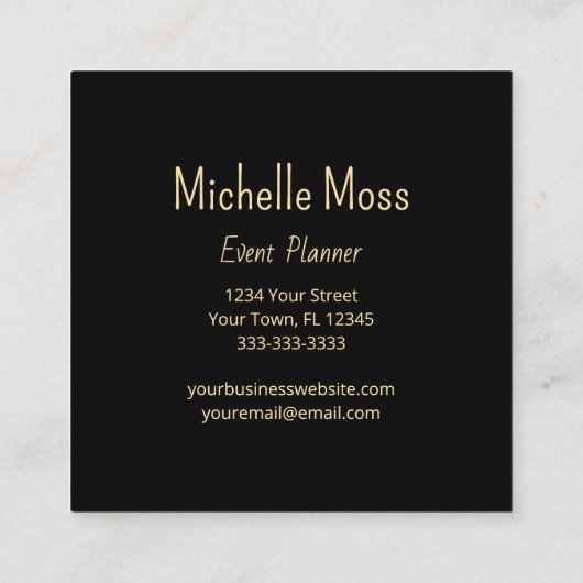 Tropical Monstara Palm Blätter Eventplaner Quadratische Visitenkarte (Rückseite)