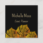 Tropical Monstara Palm Blätter Quadratische Visitenkarte (Vorderseite)