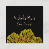 Tropical Monstara Palm Blätter Quadratische Visitenkarte (Vorderseite)