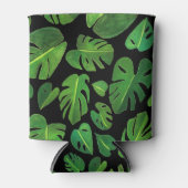 Tropical Monstera Aquarellbilder grün Dosenkühler (Vorderseite)