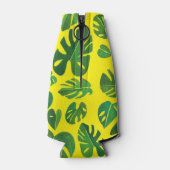 Tropical Monstera Aquarellmalerei Grün CUSTOM Flaschenkühler (Rückseite)