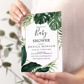 Tropical Monstera Baby Shower Einladungskarte Einladung