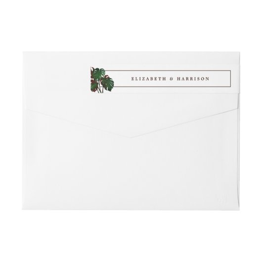 Tropical Monstera Beach Wedding (Rückseite)