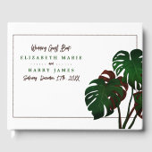 Tropical Monstera Beach Wedding Gästebuch (Vorderseite)