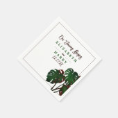 Tropical Monstera Beach Wedding Serviette (Ecke)