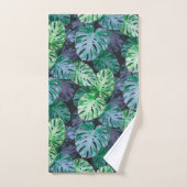 Tropical Monstera Blätter Badhandtuch Set (Handtuch)