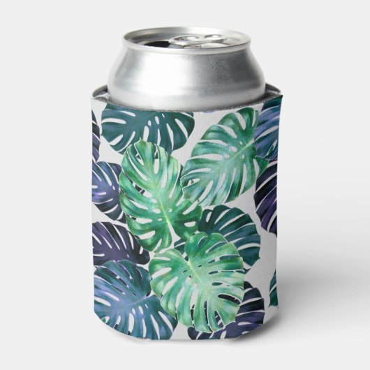 Tropical Monstera Blätter Dosenkühler (Kanne Vorderseite)