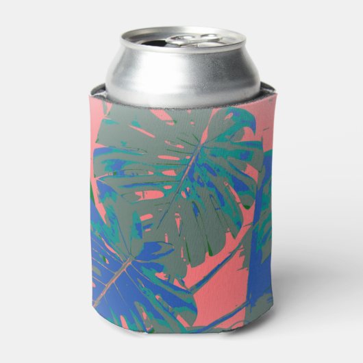 Tropical Monstera Blätter Dosenkühler (Kanne Vorderseite)