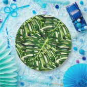 Tropical Monstera Blätter - Exotic Pappteller (Party)