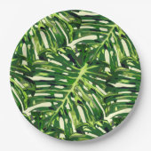 Tropical Monstera Blätter - Exotic Pappteller (Vorderseite)